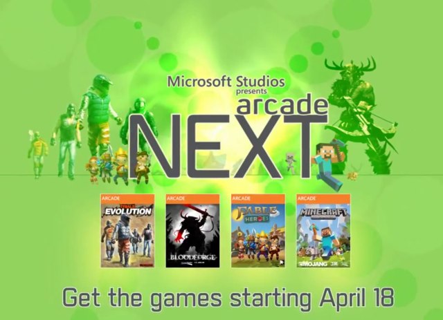 XBOX Arcade Next promotion screen